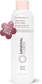 Mineral Fusion Nail Polish Remover, Acetone-Free & Non Drying for Regular & Shellac Nail Polishes, 6 Ounce