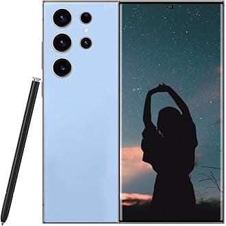 S24 Ultra Unlocked Phones 5G Cell Phone, Smartphone with Tool Pen, 6800mAh Battery Fast Charging Mobile Phone, Android 14.0 Cell Phone 8GB+256GB Dual SIM Dual Standby (Blue)