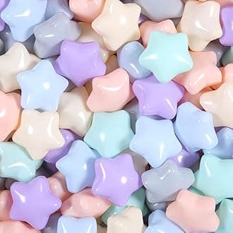 100 Ball Pit Balls Star Bals - Pink Soft Plasticballs Phthalate Free BPA Free Playballs for Ballpool Birhtday Party Girls Kids with Storage Bag, 2.15inches