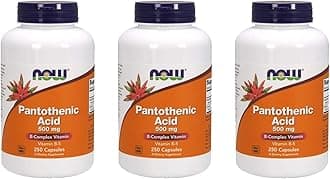 NOWFoods Pantothenic Acid 500 mg, 250 Capsule (3 Pack)