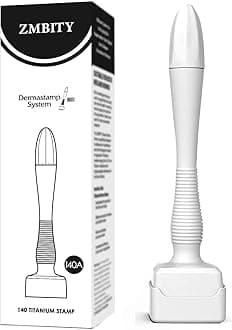 Titanium Microneedles Derma Roller -Derma Stamp Alternative - Microneedling Roller for Men and Women - Microneedle Micro Needle Skin Care Tool