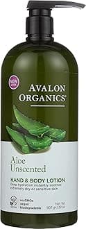 Avalon Organics Hand & Body Lotion, Aloe Unscented, 32 Oz