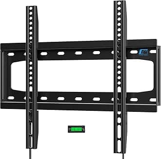 TV Wall Mount Fixed for Most 26-65 Inch Flat/Curved TVs with Max VESA 400X400mm up to 99Lbs Fits 16 Inch Wood Studs, Universal Low Profile Wall Mount TV Bracket, Space Saving HV8401