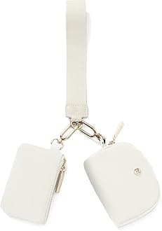 Mini Zip Around Wristlet Wallets for Women -KeyChain Wallet with Detachable Dual Pouch Wristlet -Key Chain Coin Purse Small Wallets