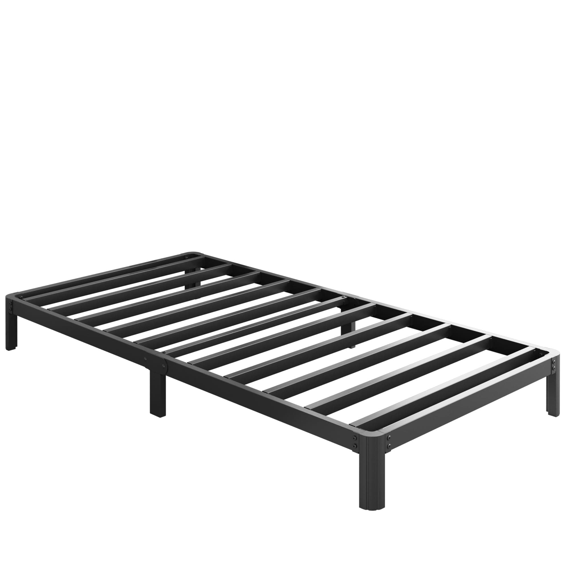 8 Inch Twin Bed Frames No Box Spring Needed, Heavy Duty Metal Twin Size Platform Bed Frame with Rounded Corner Legs, Easy Assembly, Noise Free, Black