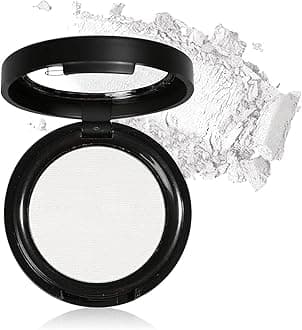 Mysense Single Matte Eyeshadow - Pressed Fine Powder Eye Shadow, Face Foundation Setting Powder, Longwear White Eye Makeup Palette for Day & Night