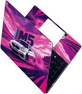 Full Laptop Skin Stickers HD Quality Sticker for Laptops Upto 15.6" (Dustproof|Waterproof|Scratchproof|Reusable) - AY BMWM5 FL