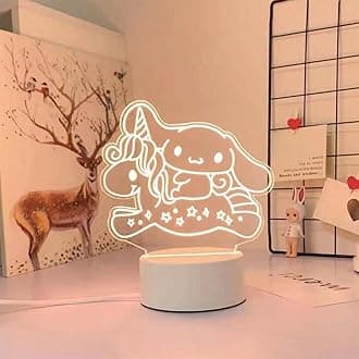 3D Cartoon LED Desk Lamp - 3 Color Change Decor Night Light, Kawaii Acrylic Sleep Light for Women, Teens, Boys, Girls