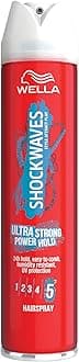 250 ml (Pack of 1) Shockwaves Hairspray, Ultra Strong Power Hold, 250ml
