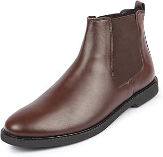 FAUSTOMens High Ankle Chelsea Boots | Slip-On Formal & Casual Style Shoes | Winter Urban Riding Sleek Boots