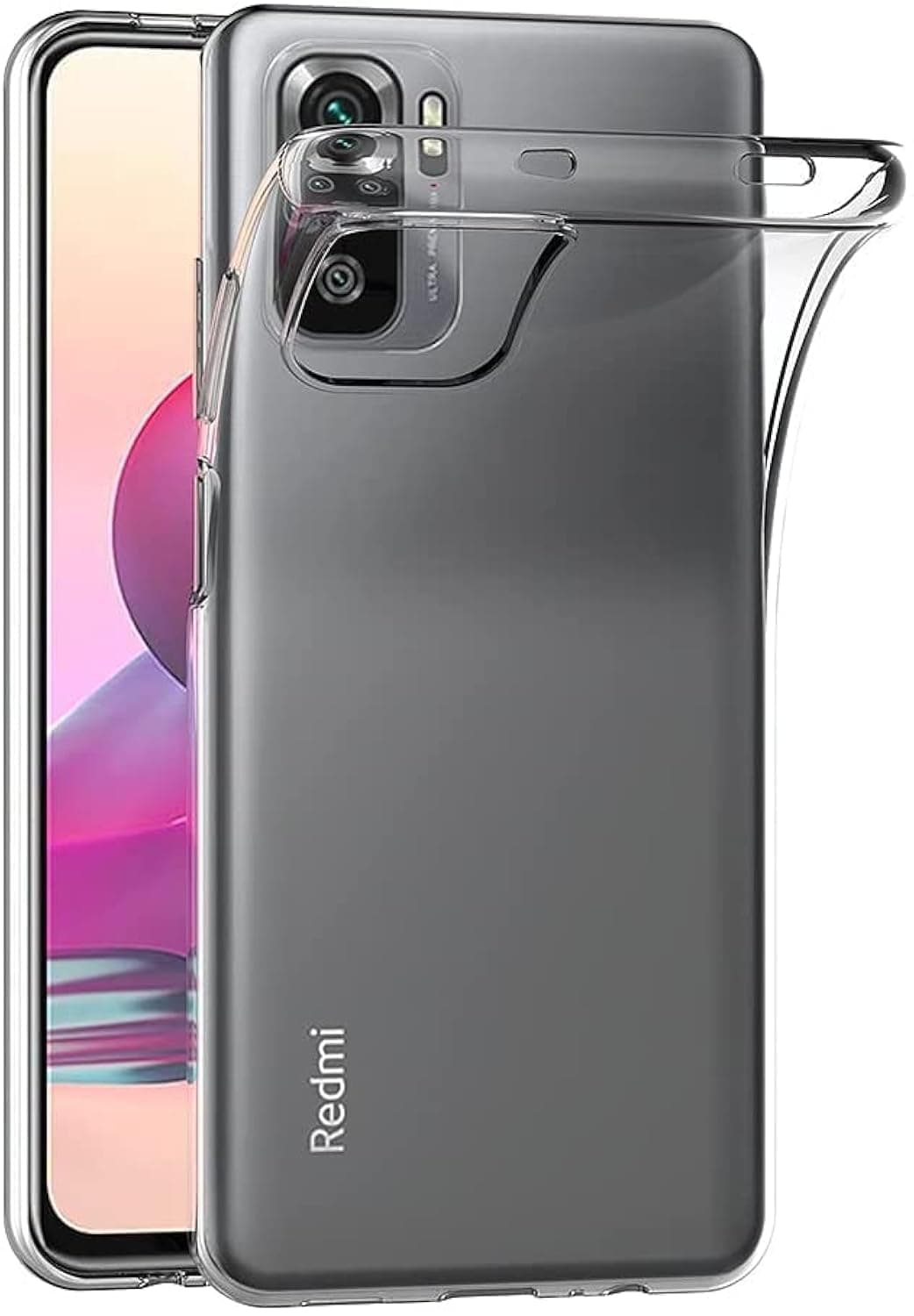 Case for Xiaomi Mi Redmi Note 10 4G / Redmi Note 10S (6.43 inch) Soft TPU Rubber Gel Bumper Transparent Back Cover