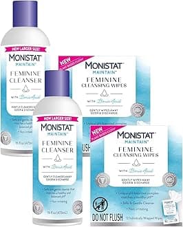 Monistat Boric Acid Feminine Cleanser, (2 Wash & 2 Cloth) Variety Pack