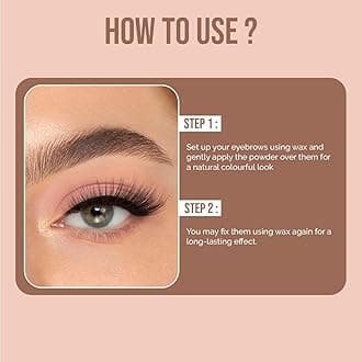 FASHION COLOUR Dual Eyebrow Powder Kit | Powder With Brush | Long-Lasting | Natual Looking Brows | Rich Color Payoff | Shaped & Defined Brows | Available in 2 Shades | Waterproof and smudgeproof |