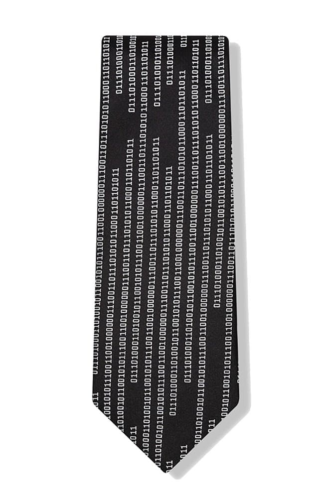 Black Microfiber Tie | Ties Suck In Binary Code Necktie