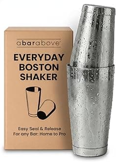 Premium Weighted Cocktail Shaker Set: Two-Piece Pro Boston Shaker Set. 18oz & 28oz Martini Drink Shaker