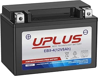 Motorcycle Battery YTX9-BS, UPLUS EB9-4 12 Volt 8 AH ATV Scooter Battery Maintenance Free - Sealed AGM Powersport Batteries