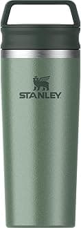 STANLEY Cafe To Go Travel Mug 16 oz | Leakproof Two-Part Drink Through Lid | Tumbler Cup for Coffee, Tea and Drinks | Insulated Stainless Steel Coffee Mug | BPA-Free | Hammertone Green