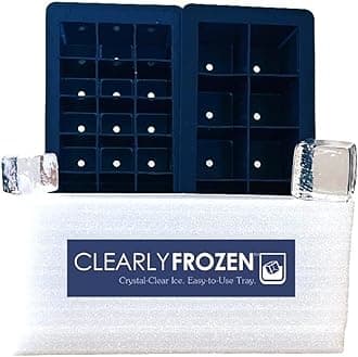 High Capacity Clear Ice Tray/Maker With Molds For Ten 2" and Twenty-One 1.3" Crystal Clear Artisanal Cubes