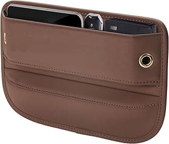 Universal Fit Car Seat Gap Filler Organizer, Premium Leather Car Organizers and Storage Car Accessories for Women/Men, Adjustable Gap Filler for Car SUV Truck (Brown, 1 Pack)