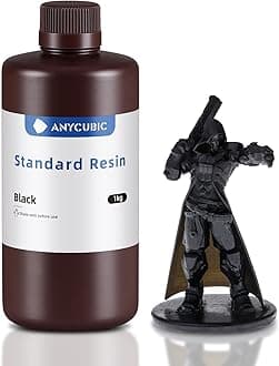 ANYCUBIC 3D Printer Resin, 405nm High Precision Fast Curing UV Photopolymer Resin for LCD 3D Printing, 1kg Black