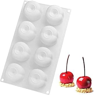 OCPO Kitchen Cherry Silicone Mold for Baking Mousse Cake, Fruit French Desser...