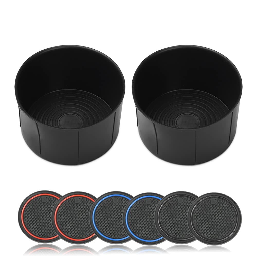 Console Cup Holder Inserts Replacement for Dodge Ram 1500 2500 3500 2009-2018 Drink Bottle Hold Replace 1EB17DX9AB & 1EB17DX9