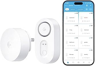 GoveeLife Upgraded Smart Water Leak Detector 1s with 1804ft Ultra-Long Range, WiFi Water Sensor with SMS/Email/APP Push and Sound Alarm,5-Year Battery Life, 1 Pack, Suit for Home, Basement, Kitchen