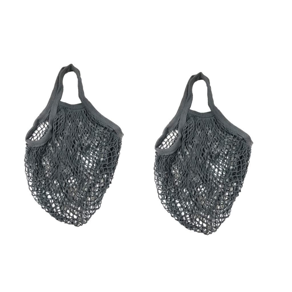 WORMENG Kitchen Mesh Net Turtle Bag String Shopping Bag Reusable Fruit Storage Handbag Totes New Gray