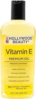 Hollywood Beauty Vitamin E Hair & Skin Oil, 8 oz - Prevents Dryness, Stimulates Healthy Hair Growth, Repairs Damaged Skin, Anti-Aging