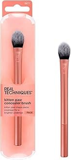 Brightening Concealer Brush, Kitten Paw Shape Fits Under Eyes to Conceal Dark Circles, Eye Cream, Primer, Brightener, and Cover Imperfections, RT 242, cruelty-free, 1 count
