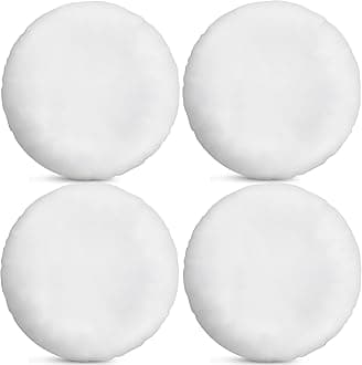 Foamily Round Throw Pillows 4 Pack 18" Pillow Inserts for Couch or Bed Decorative Bedding - Made in USA @ M&A STYLES LTD