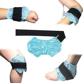 Conbella Gel Ice Packs Wrap for Wrist Elbow Knee Ankle Foot Injuries Reusable Pain Relief Cold or Hot Muscle Recovery Instant Pain Relief for Achilles Tendonitis, Plantar Fasciitis