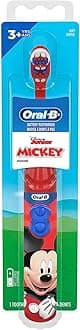 Oral-B Kid's Battery Toothbrush Featuring Disney's Mickey Mouse, Soft Bristles, for Kids 3+