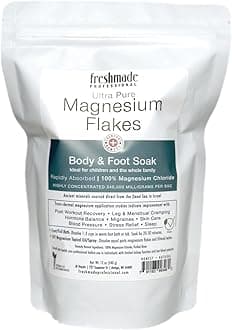 Ultra Pure Magnesium Bath Flakes - Superior to Epsom Salt for Bathing - Enhanced Absorption for Relaxation, Wellness, and Muscle Relief - Ideal for Recovery