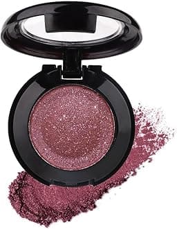 Single Dark Plum Matte Shimmer Eyeshadow,Wine Red Bright High Pigment Intense Monochrome Eye Shadow,Comes With Eyeshadow Brush and Mirror,24 Hour Eye Makeup Longwear Waterproof,Blendable