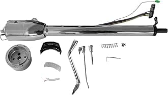 - Stainless Steel Chrome Tilt Auto 30" Steering Column No Key & Shift Indicator W/Wheel Adapter