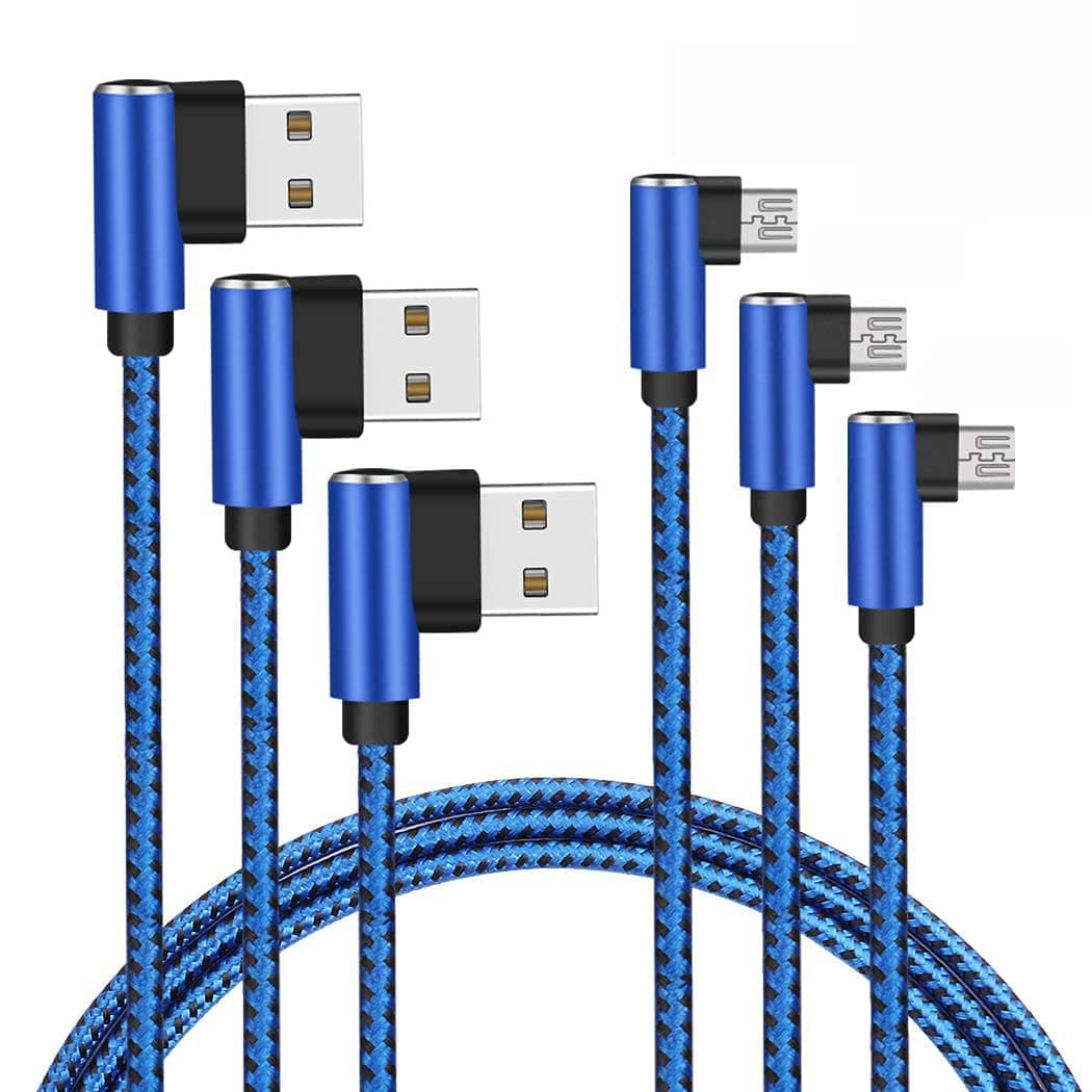 Micro USB Cable, 3 Pack 10ft USB Cable, Android Charger, USB to Micro USB Cable, Android Charger Fast Charging, Phone Charger Android, Android Charging Cable, Android Charger Cord(Blue)