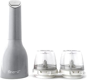 FinaMill Award Winning Battery Operated Pepper Mill & Spice Grinder in One, Adjustable Coarseness, Ceramic Grinding Elements, One Touch Operation with LED Light, Includes 2 Quick-Change PROPlus Pods