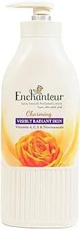 Enchanteur Satin Smooth Perfumed Lotion - Charming, New Look & Improved Formula, Enriched with Vitamin A, C, E, Niacinamide, Aloe Vera & Olive Butter, For Smooth & Radiant Skin, All Skin Types, 500ml