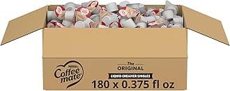 Nestle Coffee mate Creamer, Original, Liquid Creamer Singles, Non Dairy, No Refrigeration, Box of 180 . 1 Box of 180