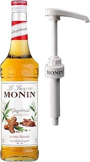 Monin Coffee Syrup in Gingerbread 70cl Glass Bottle & 70cl Pump Set