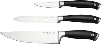 HENCKELS Forged Elite Razor-Sharp 3-Piece Kitchen Knife Set, Chef Knife, Paring Knife, Bread Knife, German Engineered Informed by 100+ Years of Mastery
