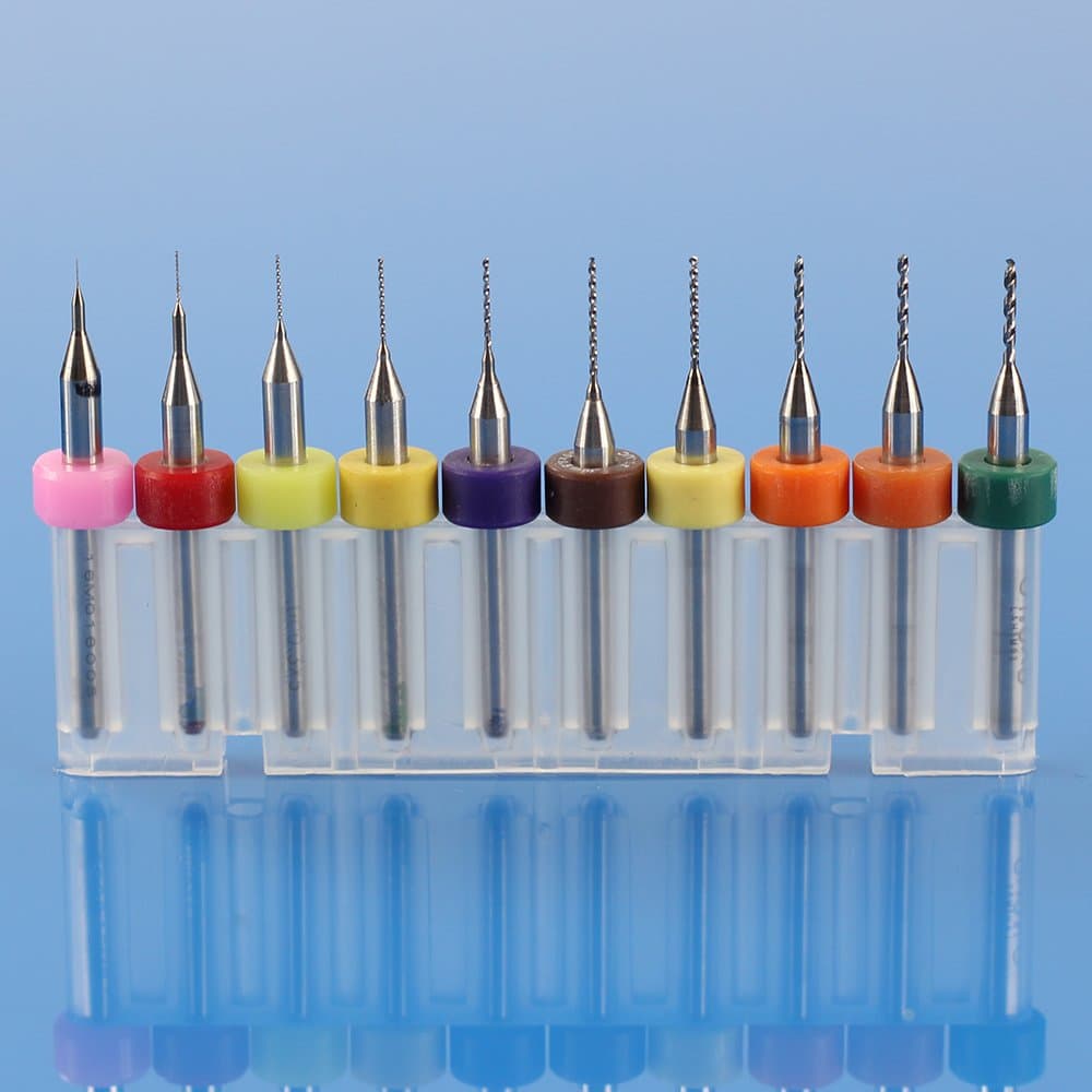10PC Mixed PCB Print Circuit Board Carbide Micro Drill Bits 0.1mm-1.0mm