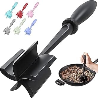 PGYARD Meat Chopper for Hamburger, Premium Heat Resistant Masher and Smasher for Ground Beef, Ground Turkey and More, Nylon Ground Beef Chopper Tool and Meat Fork, Non Stick Mix Chopper