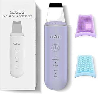 GUGUG Skin Scrubber Face Spatula, 4 Modes Skin Spatula Blackhead Remover Pore Cleaner-Purple