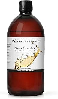 n2 Aromatherapy Sweet Almond Oil - 900ml - for Skin, Hair, Massage, Nails, Cuticles, Ears, Face, Body - Natural Skin Care for DIY Beauty, Soap Making
