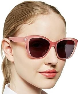 MARE AZZURO Cat Eye Readers Sunglasses Women Oversized Square Sun Reading Glasses 0 1.0 1.25 1.5 1.75 2.0 2.25 2.5 2.75 3.0 3.5 (Pink, 0)