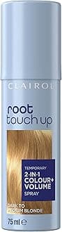 root touch up color + volume 2 in 1 spray dark to medium blonde, 75ml