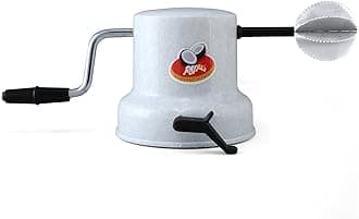 Anjali Plastic Coconut Scrapper with Vacuum Base, White