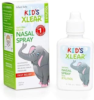 Xlear Natural Xylitol Saline Nasal Spray for Kids - Daily Decongestant, Nose Moisturizer, 0.75 fl oz (Pack of 2)
